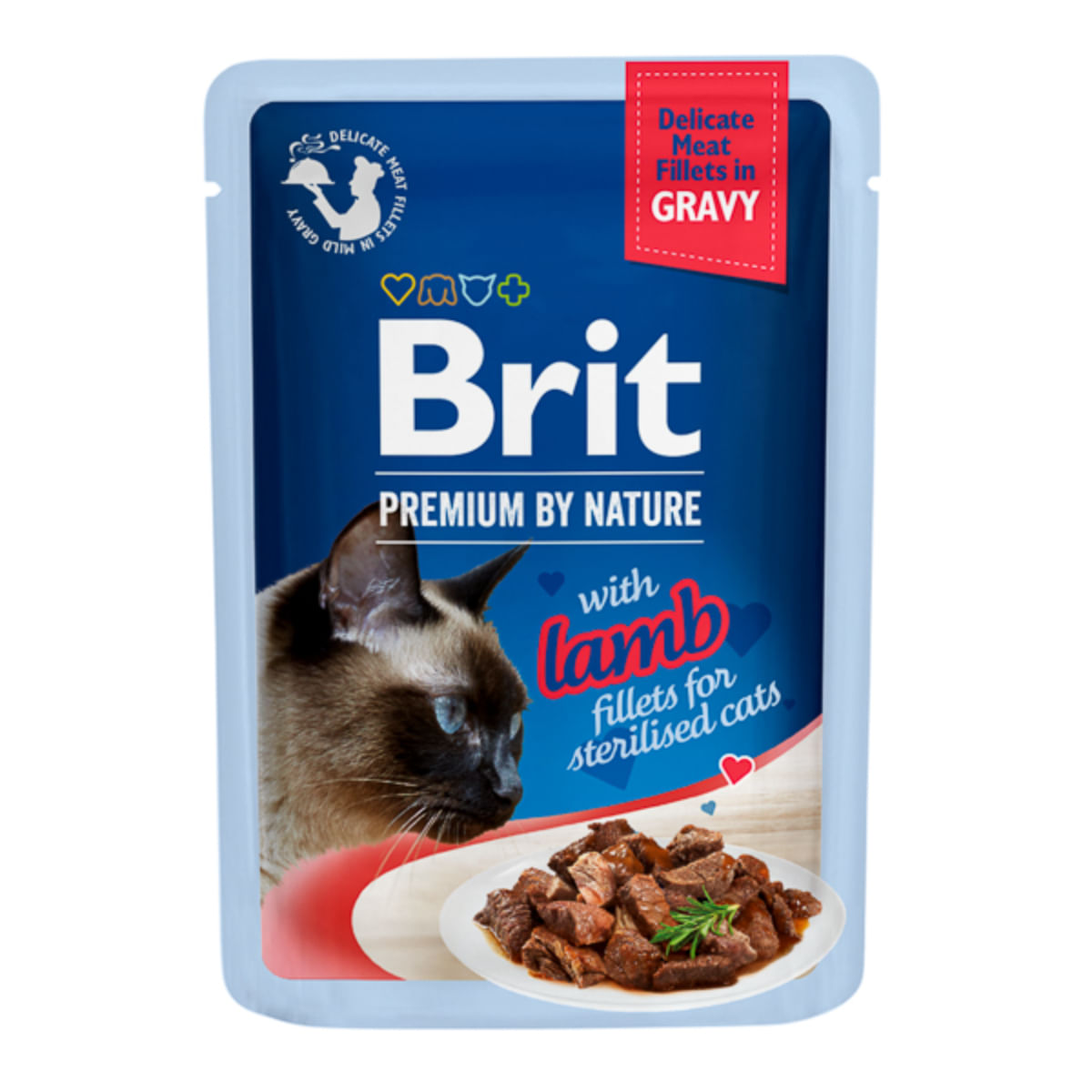BRIT Premium by Nature Delicate Sterilised File, Miel, plic hrană umedă pisici sterilizate, (în sos), 85g - poza 1