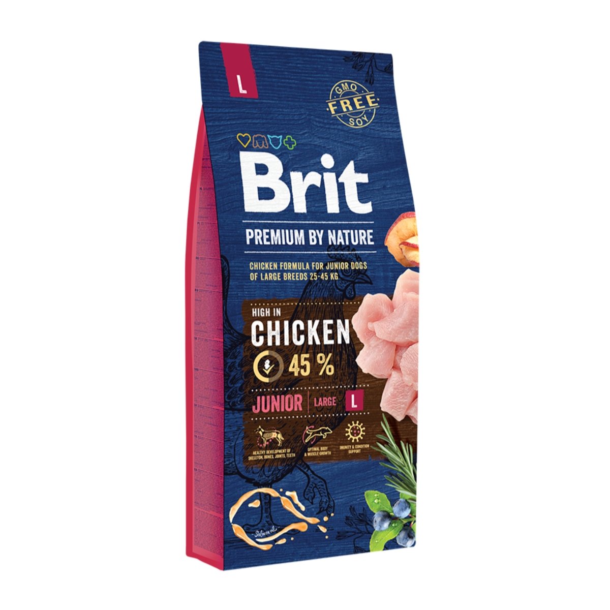 BRIT Premium By Nature Junior Large Breed, L, Pui, hrană uscată câini junior, 15kg - poza 2