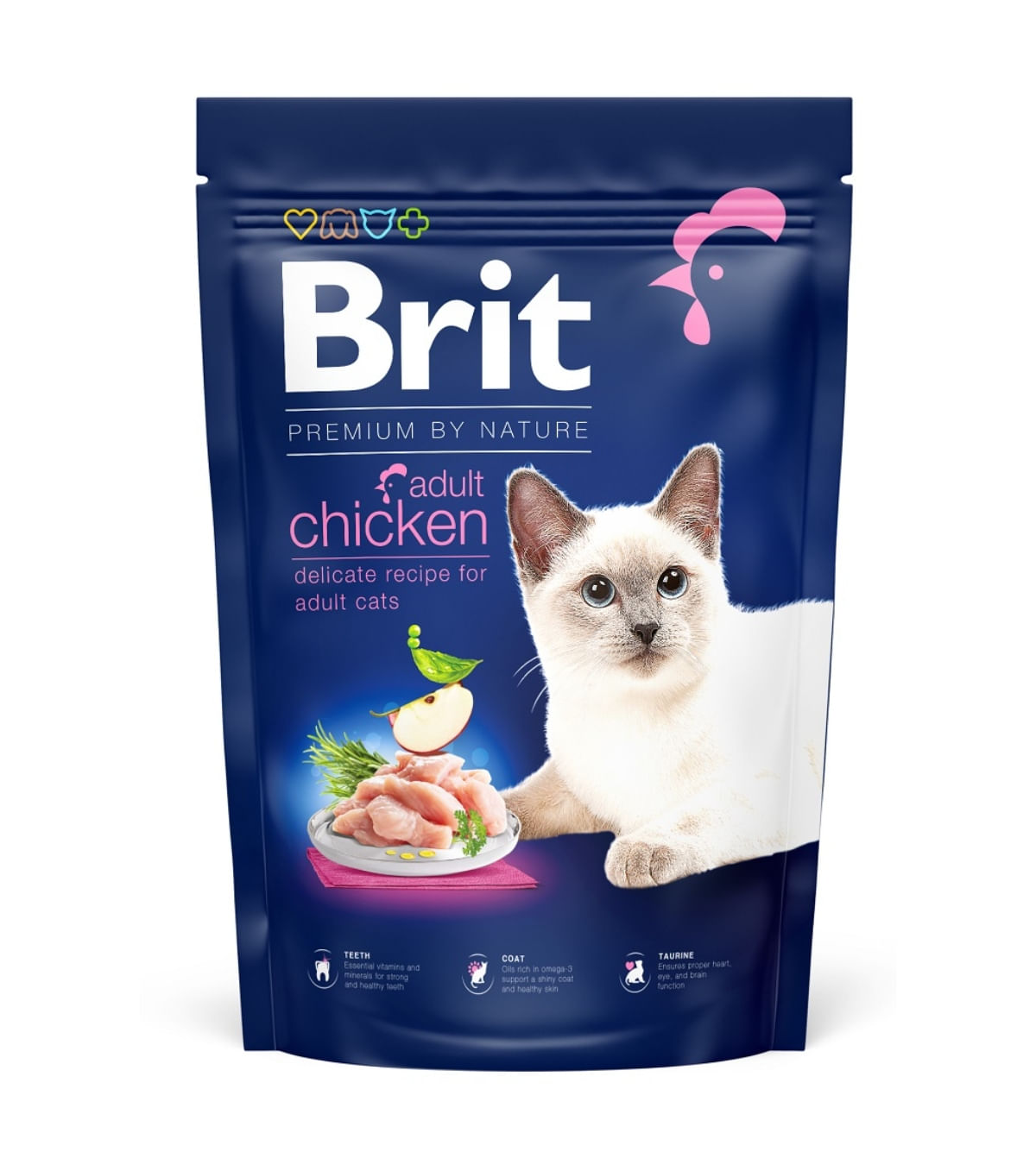 BRIT Premium by Nature, Pui, hrană uscată pisici, 1.5kg - poza 1