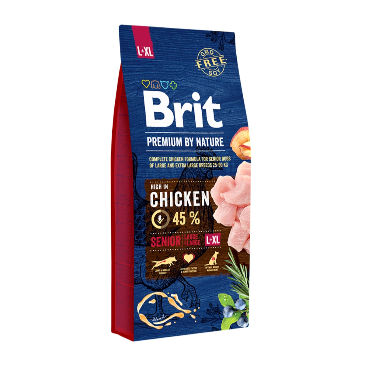 BRIT Premium By Nature Senior Large Breed, L-XL, Pui, hrană uscată câini senior, 15kg - poza 2