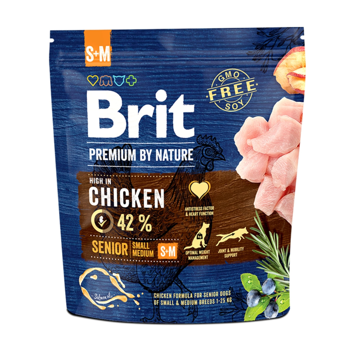 BRIT Premium By Nature Senior Small and Medium Breed, S-M, Pui, hrană uscată câini senior, 1kg - poza 2