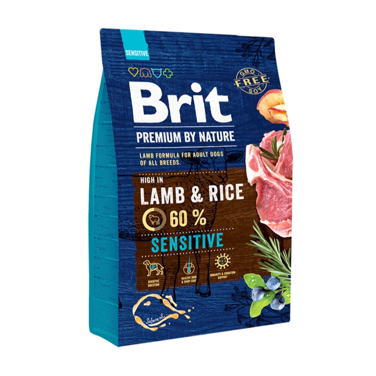 BRIT Premium By Nature Sensitive, Miel, hrană uscată câini, sensibilitați digestive, 3kg - poza 1