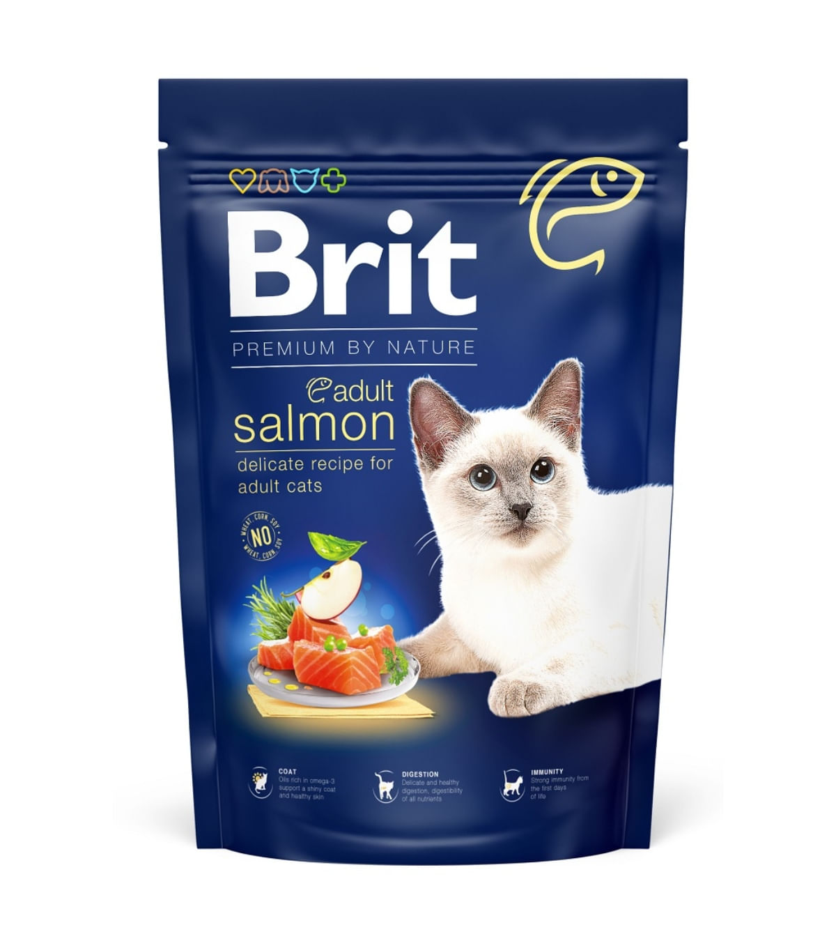 BRIT Premium by Nature, Somon, hrană uscată pisici, 1.5kg - poza 1