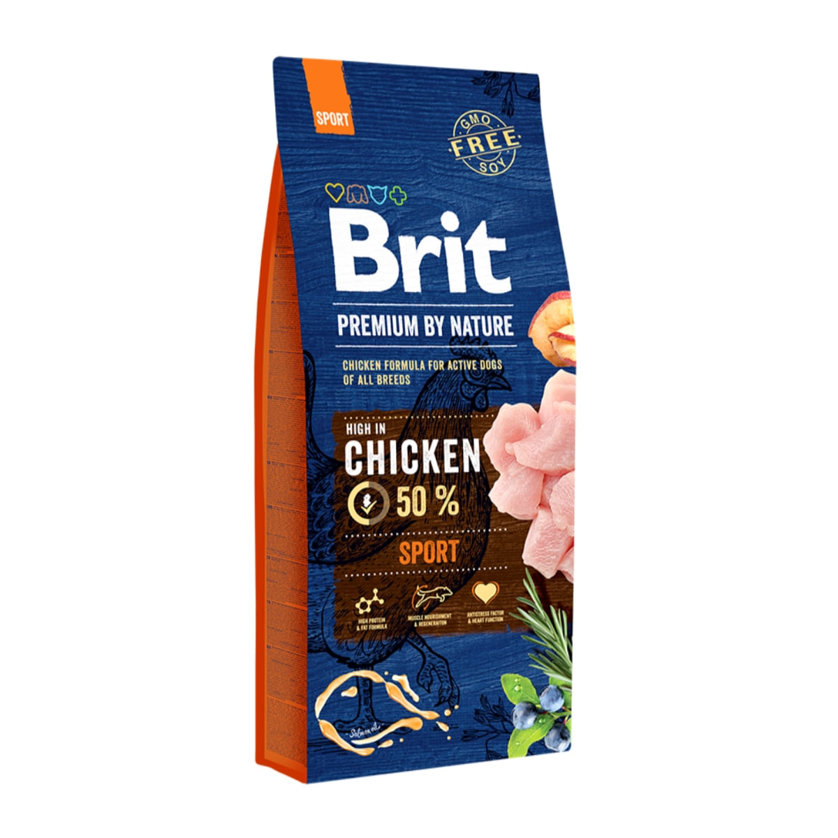 BRIT Premium By Nature Sport, Pui, hrană uscată câini, activitate intensă, 15kg - poza 1