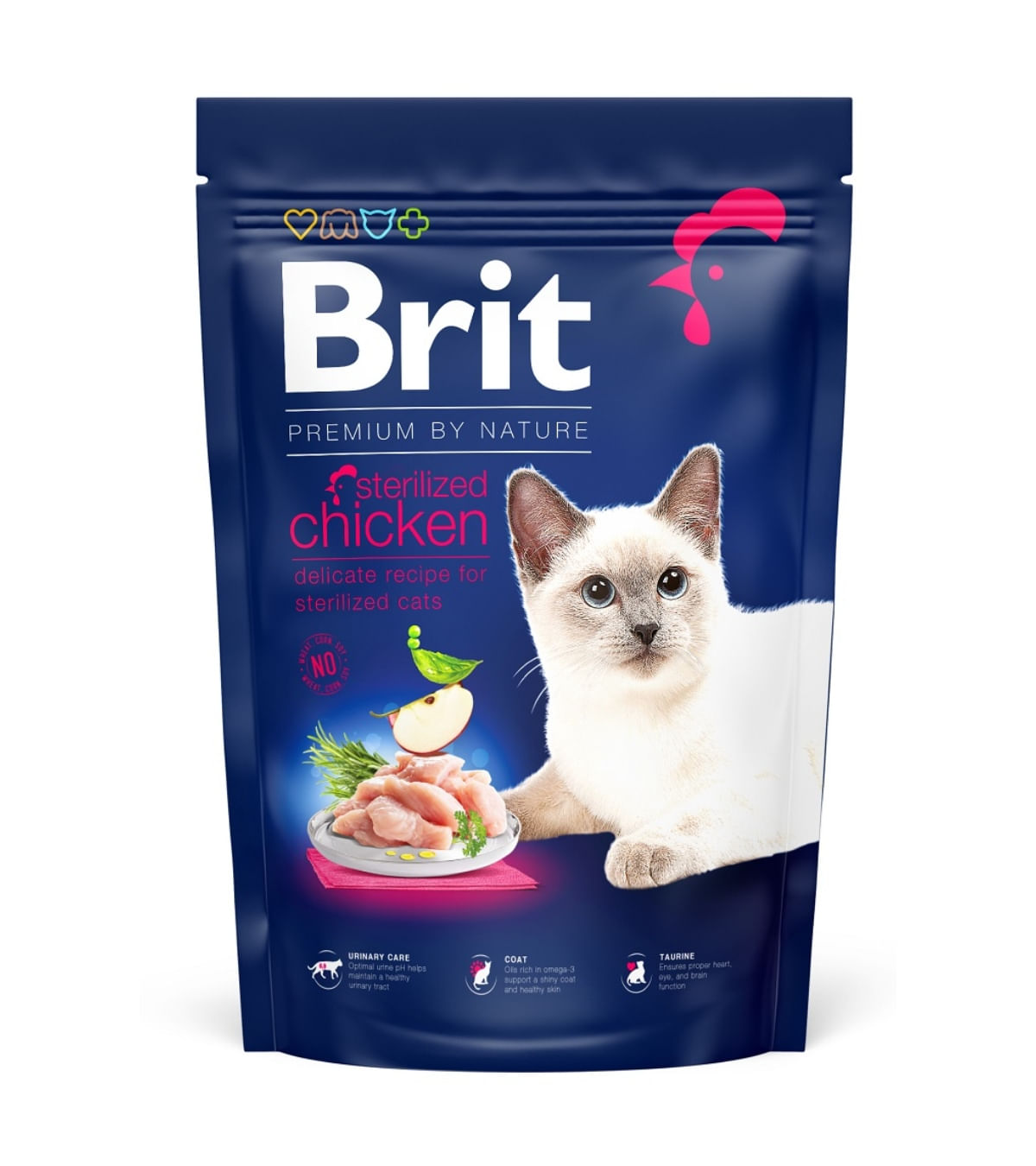 BRIT Premium by Nature Sterilised, Pui, hrană uscată pisici, 1.5kg - poza 2