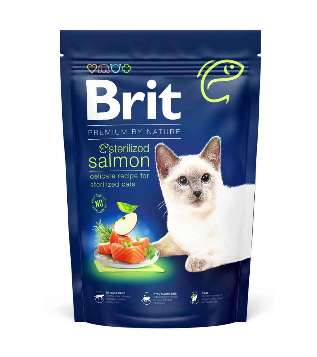 BRIT Premium by Nature Sterilized, Somon, hrană uscată pisici sterilizate, 1.5kg - poza 2