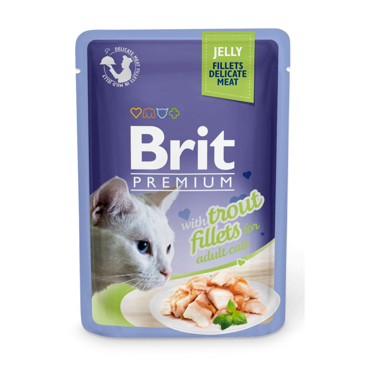 BRIT Premium, File Păstrăv, plic hrană umedă pisici, (în aspic), 85g - poza 1