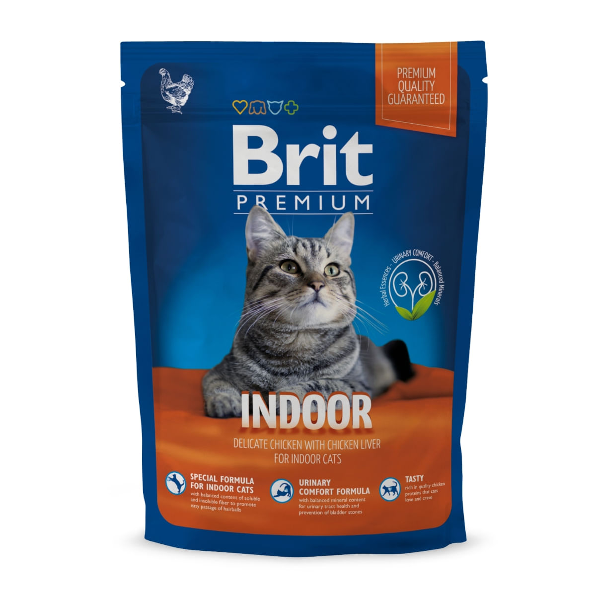 BRIT Premium Indoor, Pui, hrană uscată pisici de interior, 300g - poza 1