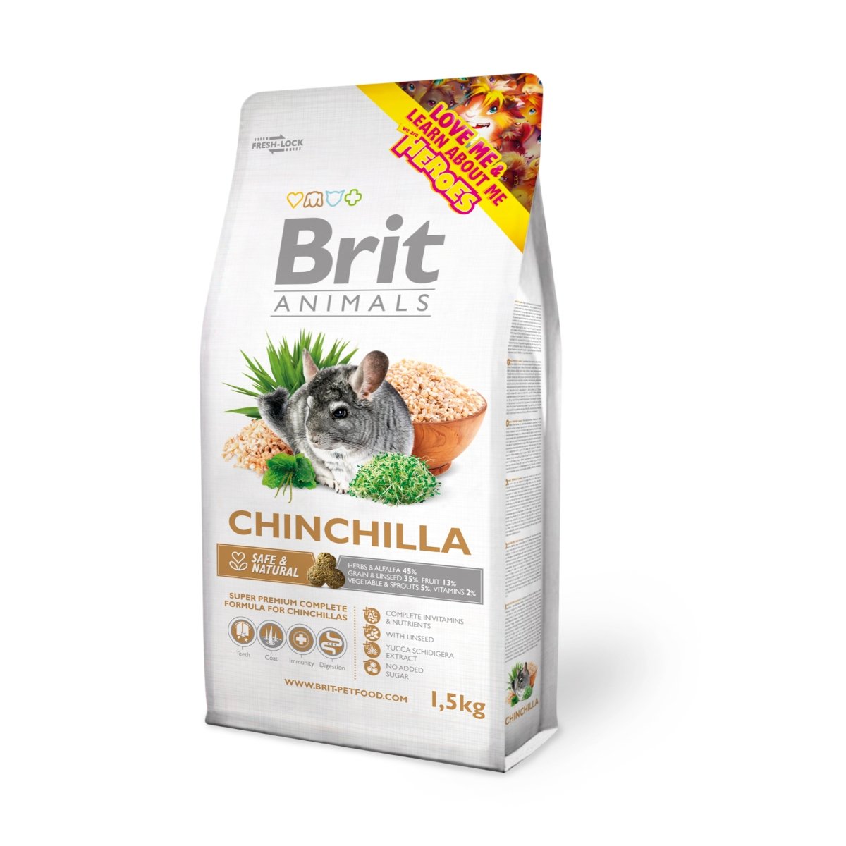 BRIT Premium, Lucernă și Grâu, hrană uscată chinchilla, 300g - poza 1