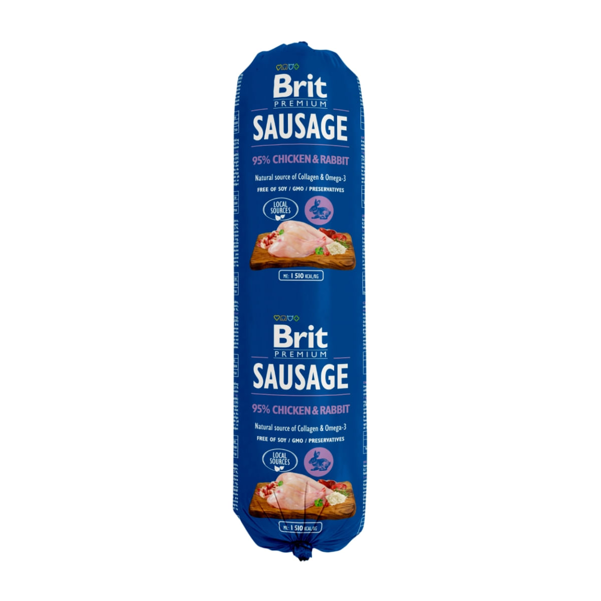 BRIT Premium, Pui și Iepure, salam hrană umedă conținut redus cereale câini, 800g - poza 2