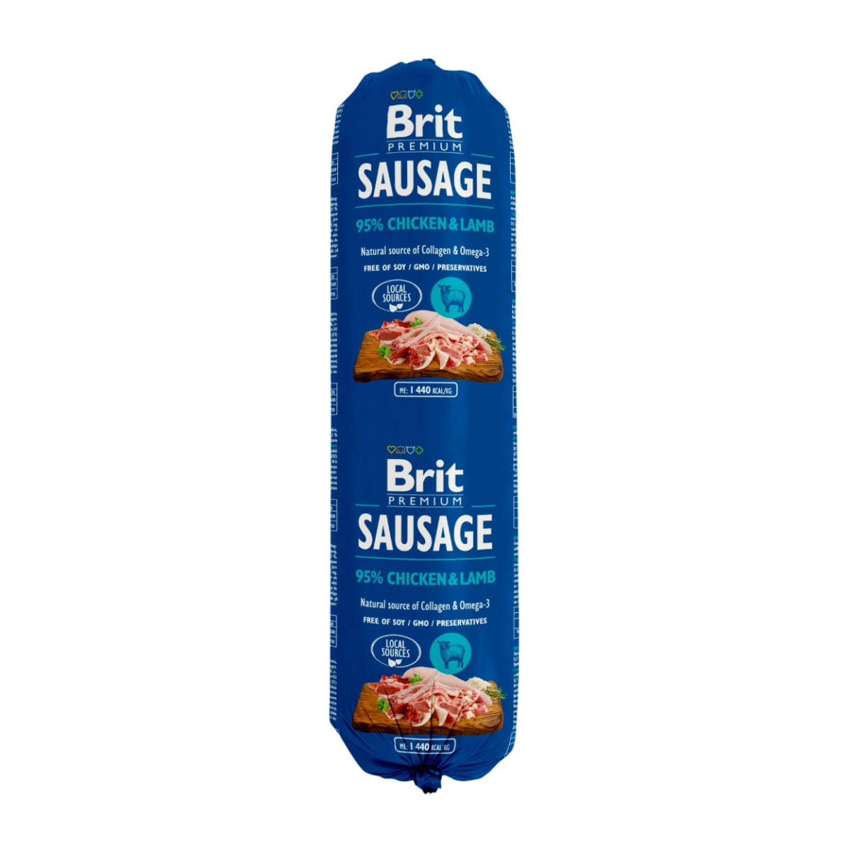 BRIT Premium, Pui și Miel, salam hrană umedă conținut redus cereale câini, 800g - poza 1