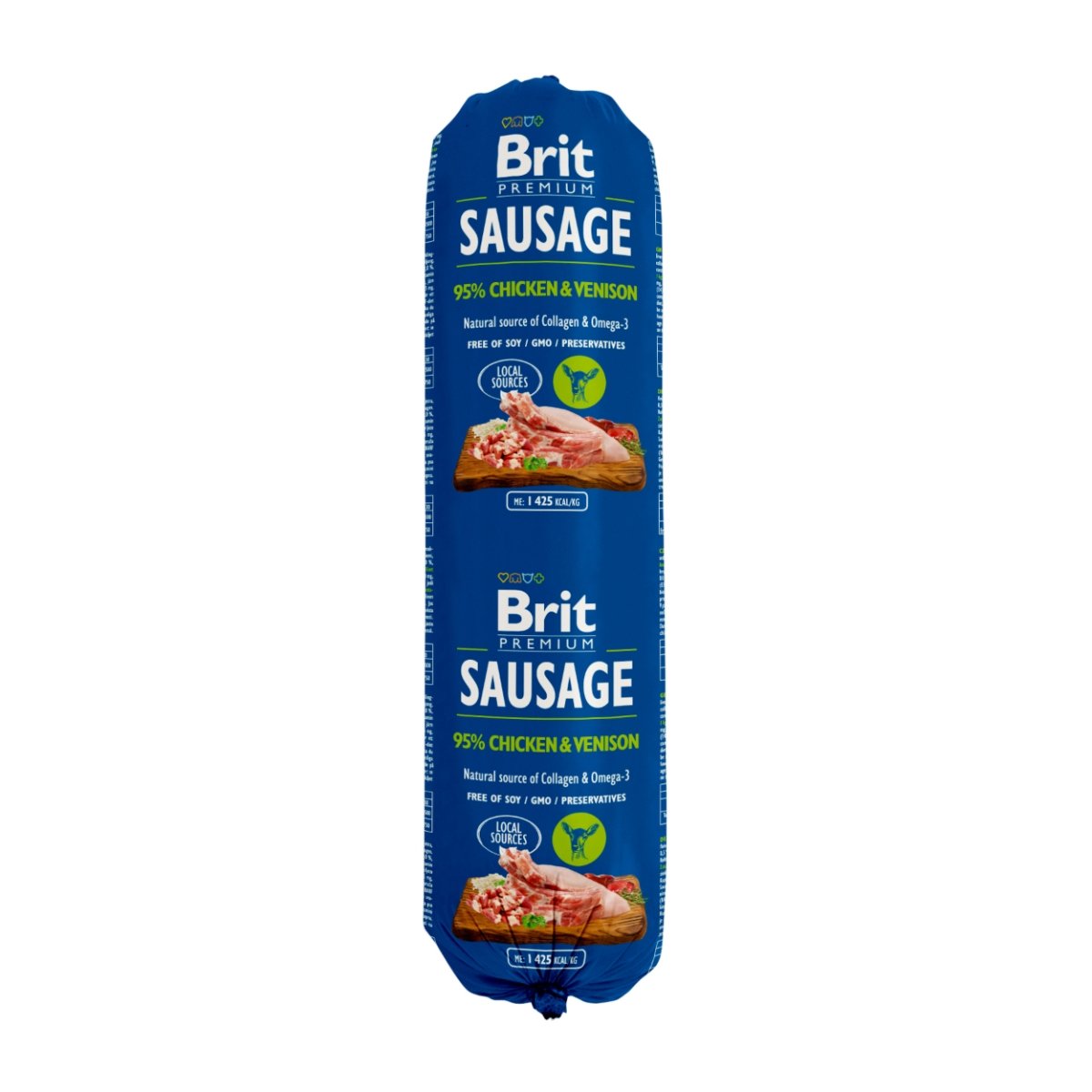 BRIT Premium, Pui și Vânat, salam hrană umedă conținut redus cereale câini, 800g - poza 1
