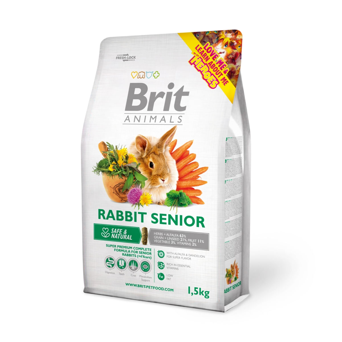 BRIT Premium Senior, Lucernă, hrană uscată iepure, 1.5kg - poza 2
