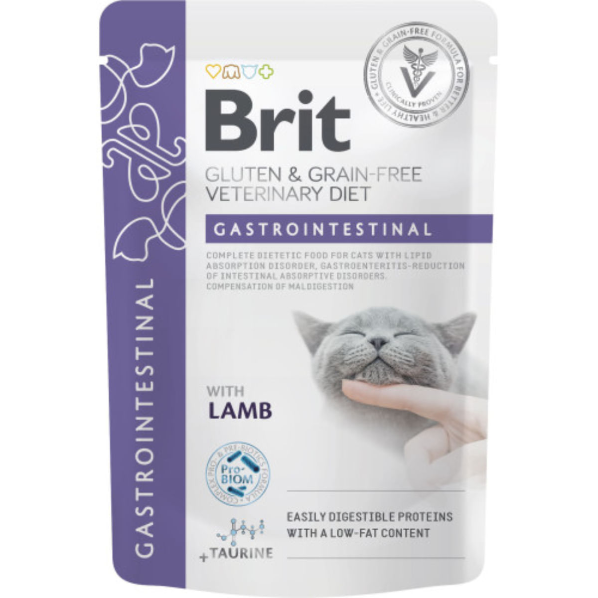 BRIT VD Gastrointestinal, Miel, dietă veterinară, plic hrană umedă fără cereale pisici, sistem digestiv, (în sos), 85g - poza 1
