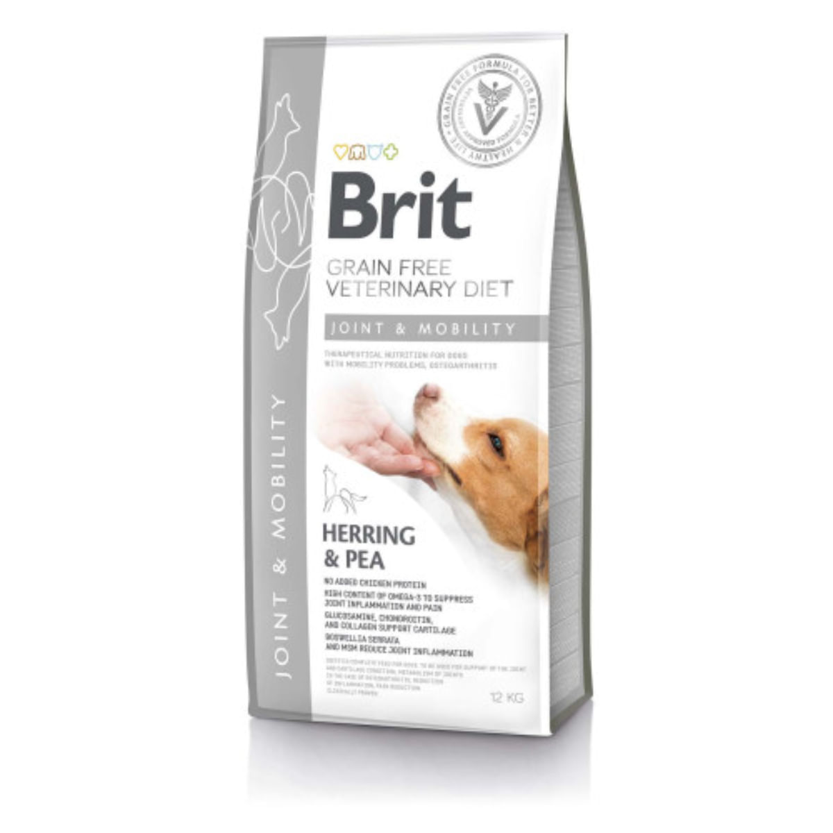 BRIT VD Joint & Mobility, XS-XL, Hering, dietă veterinară, hrană uscată fără cereale câini, sistem articular, 12kg - poza 1