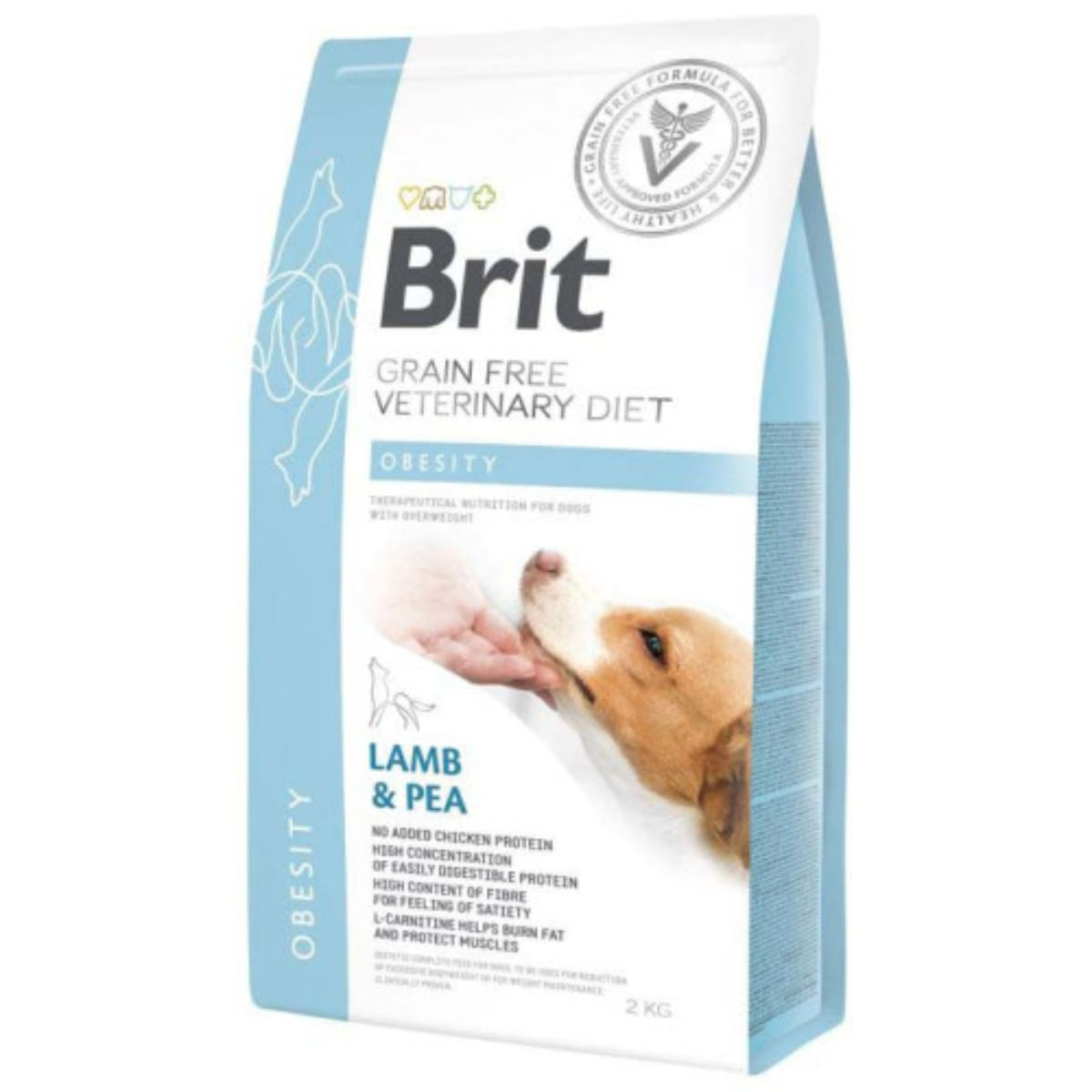BRIT VD Obesity, XS-XL, Miel, dietă veterinară, hrană uscată fără cereale câini, obezitate, 2kg - poza 1