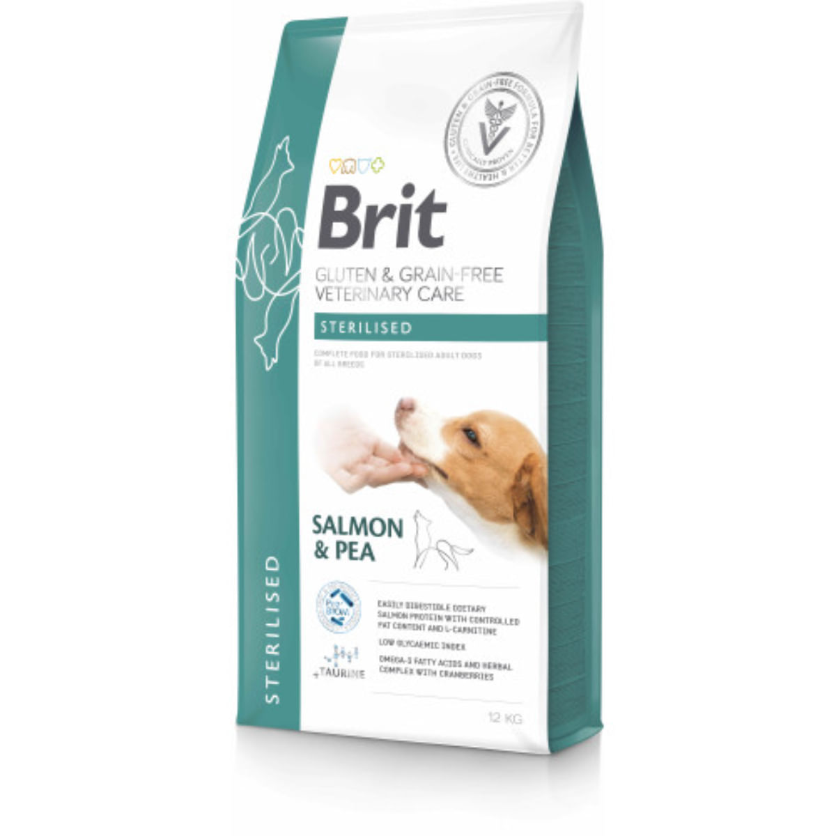 BRIT VD Sterilised, XS-XL, Somon, dietă veterinară, hrană uscată fără cereale câini sterilizați, 12kg - poza 1