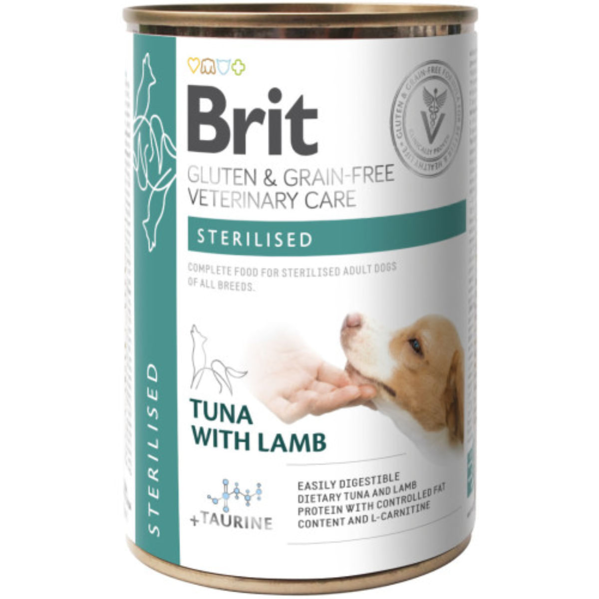 BRIT VD Sterilised, XS-XL, Ton și Miel, dietă veterinară, conservă hrană umedă fără cereale câini sterilizați, (în aspic), 400g - poza 2