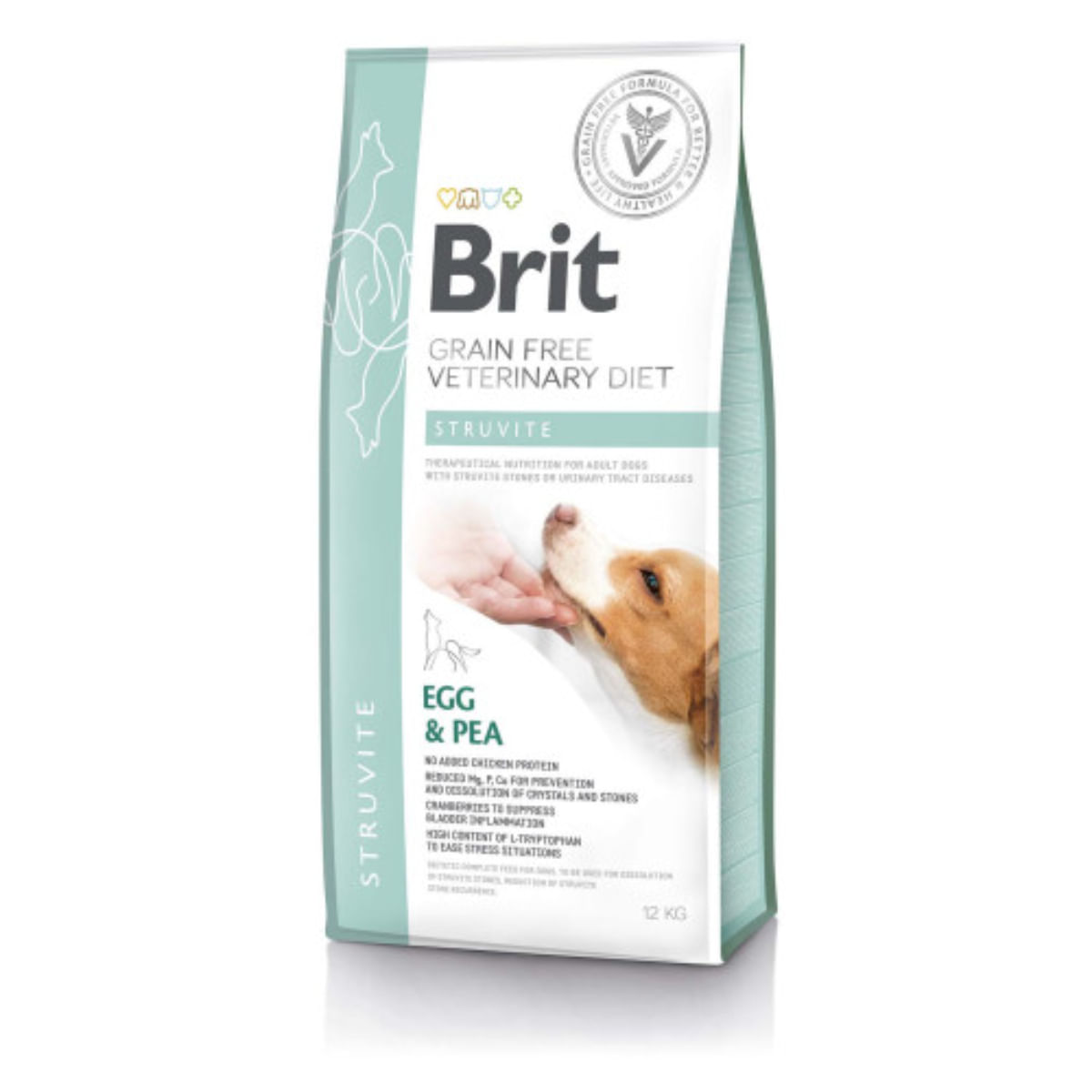 BRIT VD Struvite, XS-XL, Ou, dietă veterinară, hrană uscată fără cereale câini, sistem urinar, 2kg - poza 1