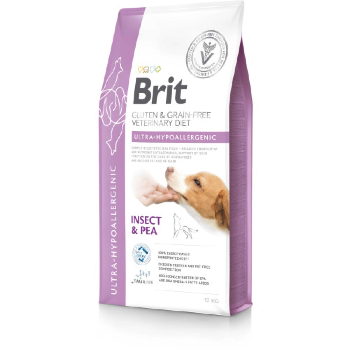 BRIT VD Ultra Hypoallergenic, XS-XL, Insecte, dietă veterinară, hrană uscată fără cereale câini, alergii, 12kg - poza 2