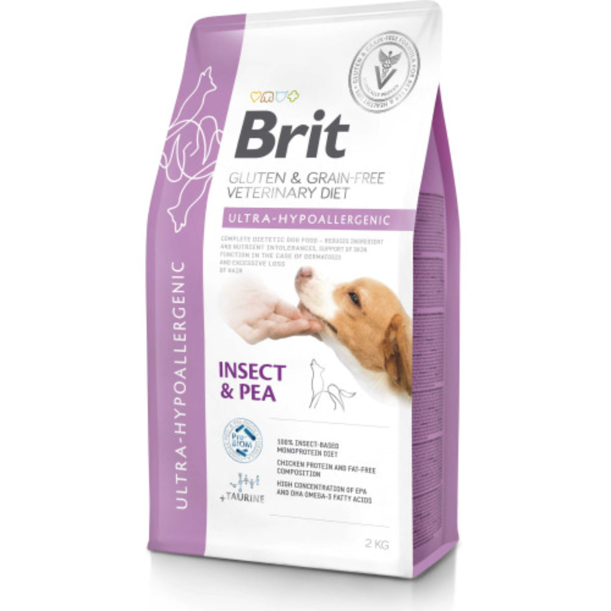 BRIT VD Ultra Hypoallergenic, XS-XL, Insecte, dietă veterinară, hrană uscată fără cereale câini, alergii, 2kg - poza 1
