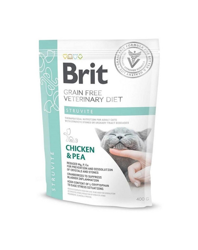 BRIT Veterinary Diets Cat Struvite 400 g Dieta veterinara pisici cu probleme ale tractului urinar inferior
