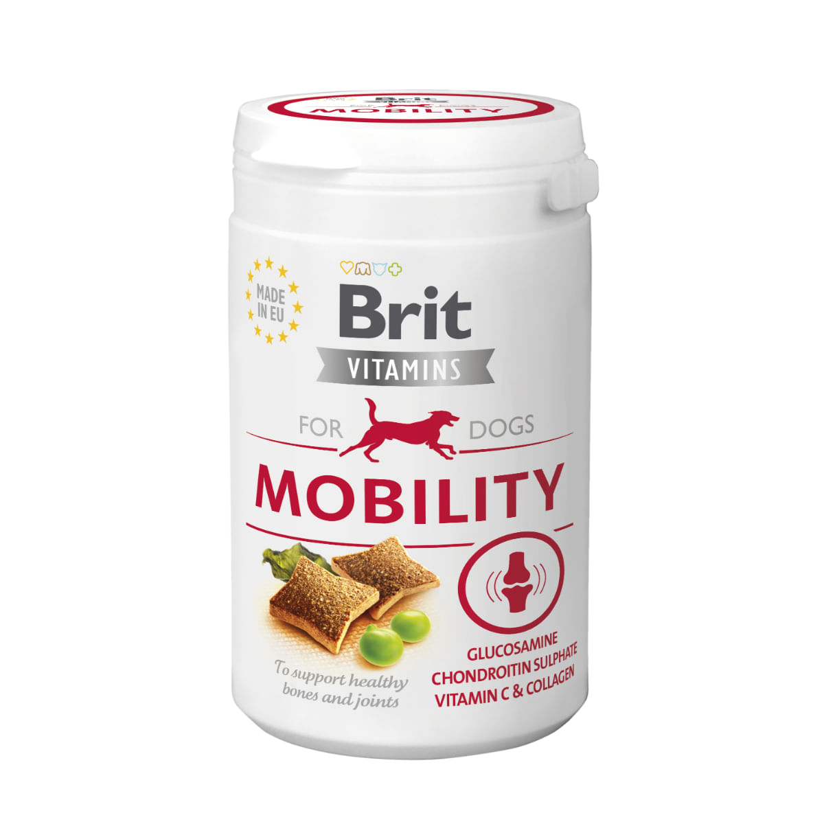 BRIT Vitamins Mobility, XS-XL, Somon și Alge Marine, cutie recompense funcționale fără cereale câini, sistem articular, 150g - poza 2