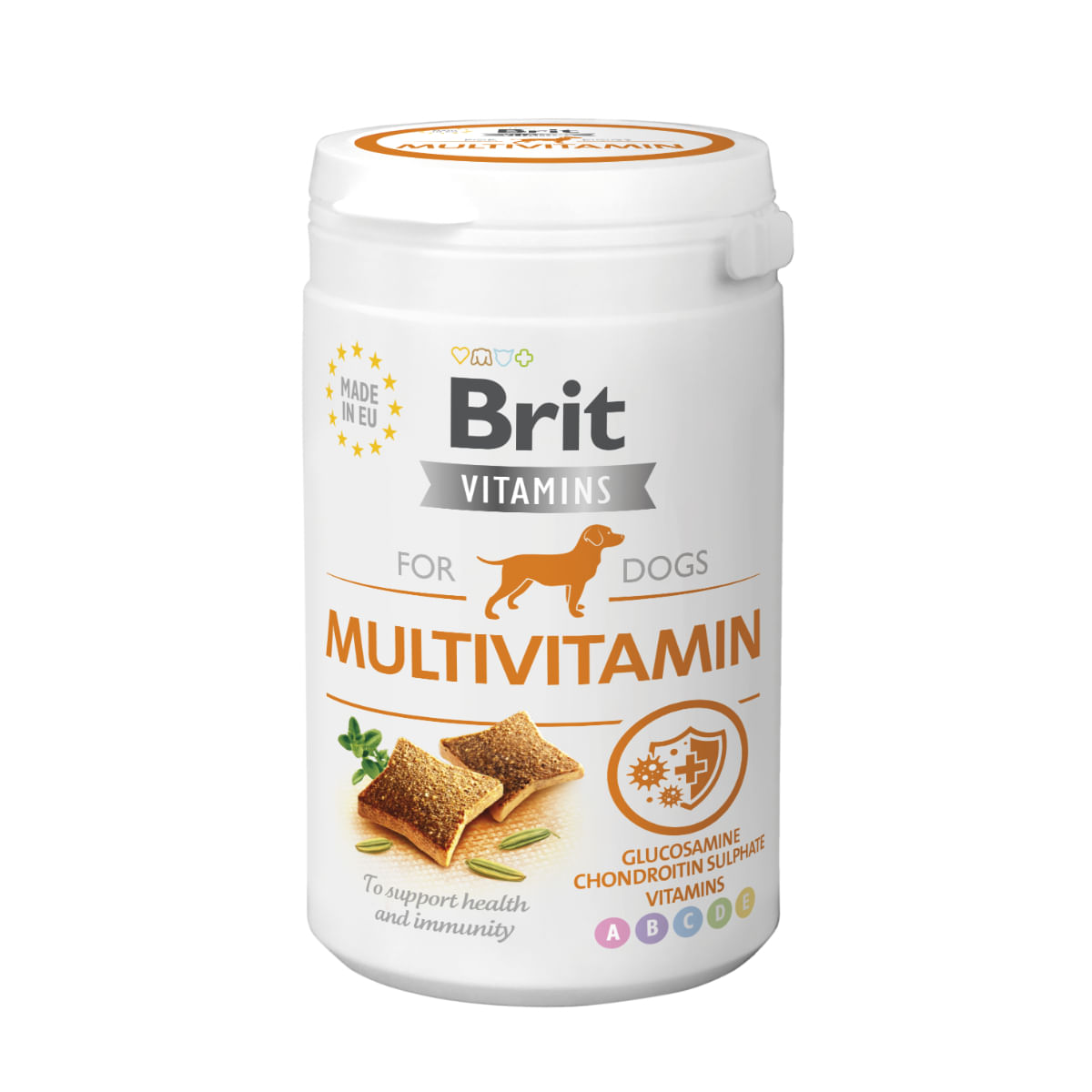 BRIT Vitamins Multivitamin, XS-XL, Pui, cutie recompense funcționale fără cereale câini, imunitate, 150g - poza 1