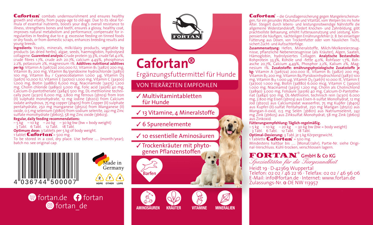 Cafortan, multivitamine caini - poza 3