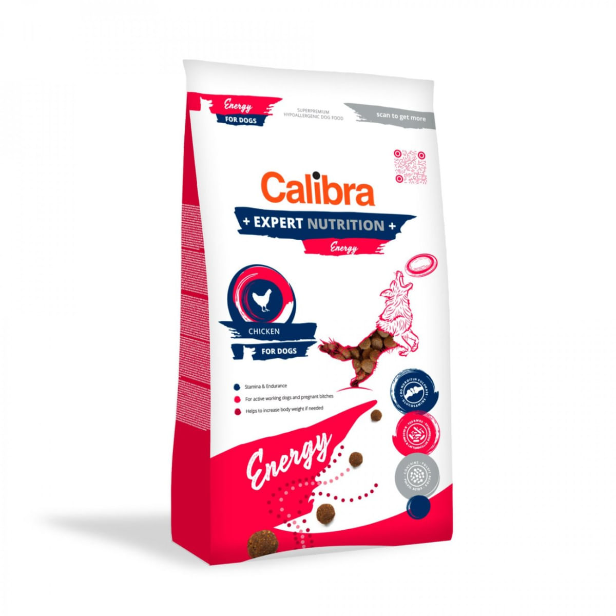 CALIBRA Expert Nutrition Energy, XS-XL, Pui, hrană uscată câini, activitate intensă, 2kg - poza 1