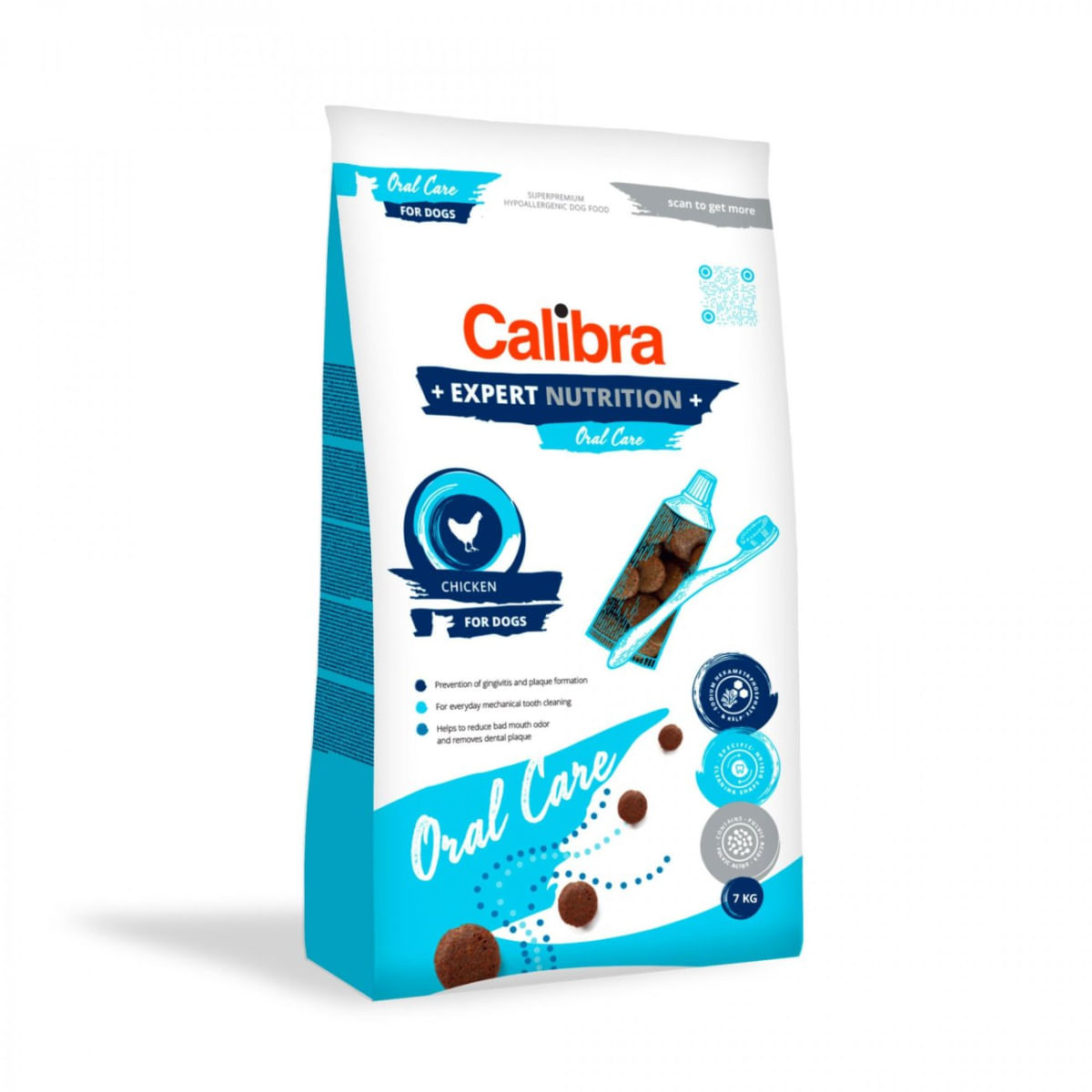 CALIBRA Expert Nutrition Oral Care, XS-XL, Pui, hrană uscată câini, sensibilități dentare, 7kg - poza 2