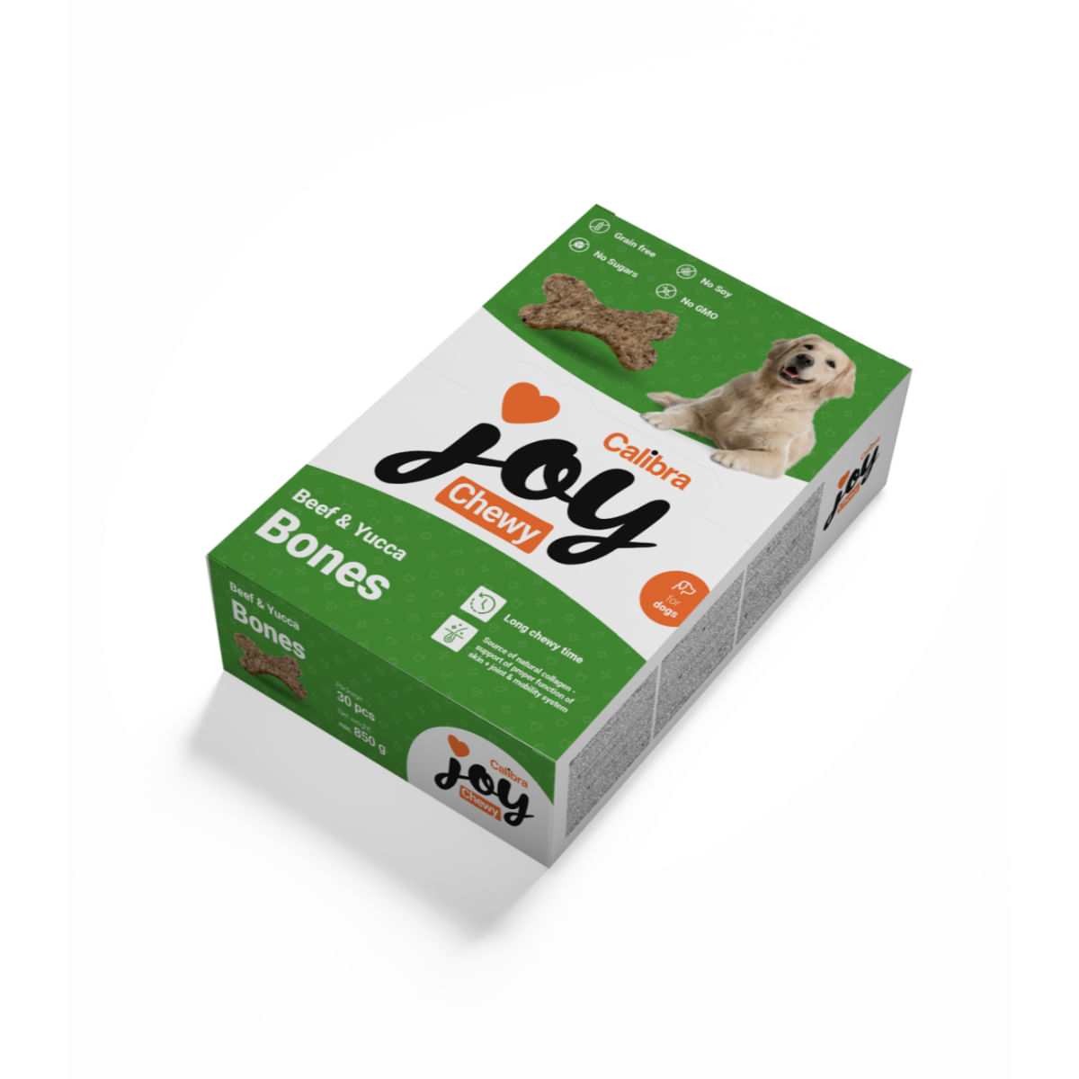 CALIBRA Joy Chewy Bones, XS-XL, Vită, punguță recompense fără cereale câini, 850g - poza 1