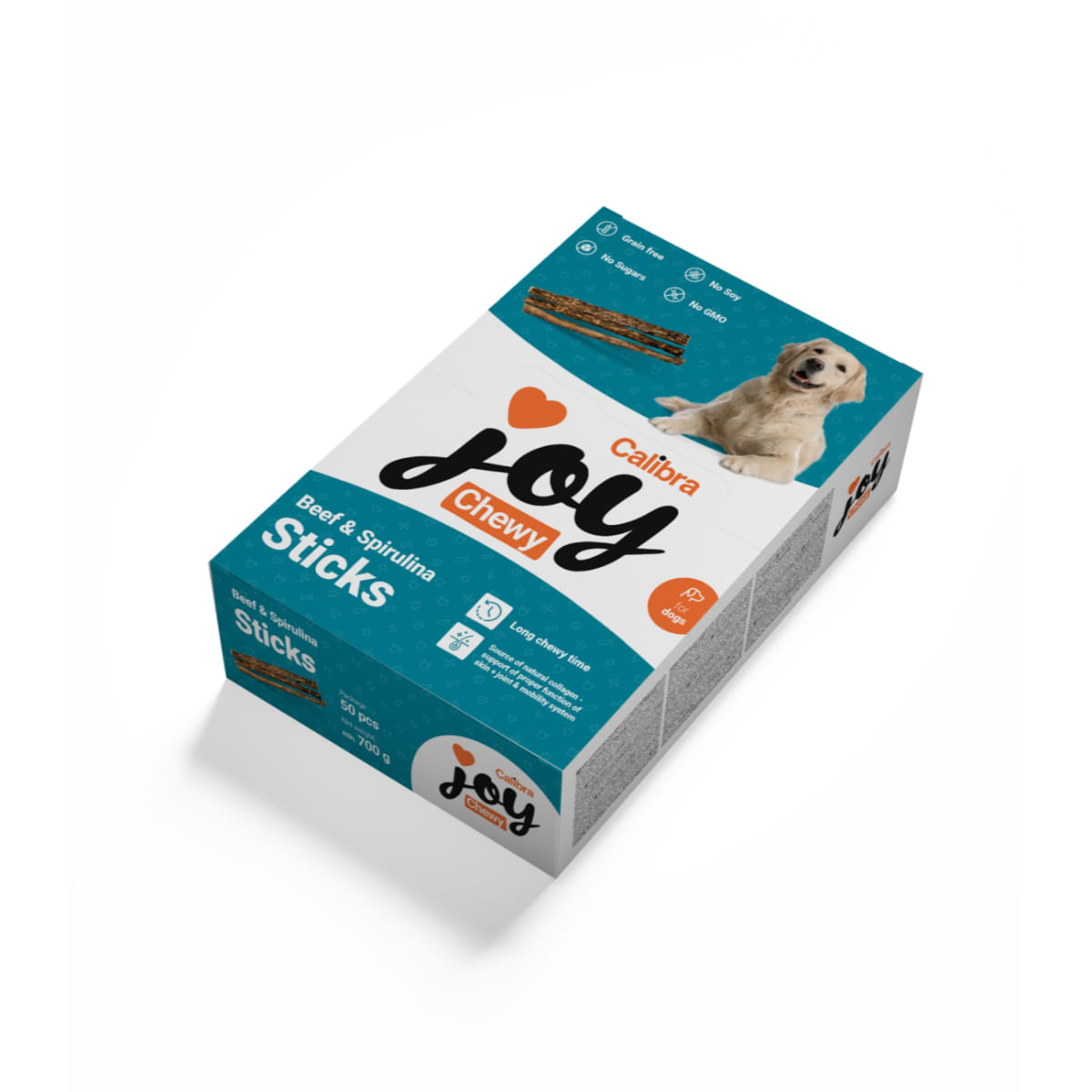 CALIBRA Joy Chewy Sticks, XS-XL, Vită și Spirulină, punguță recompense fără cereale câini, 700g - poza 2