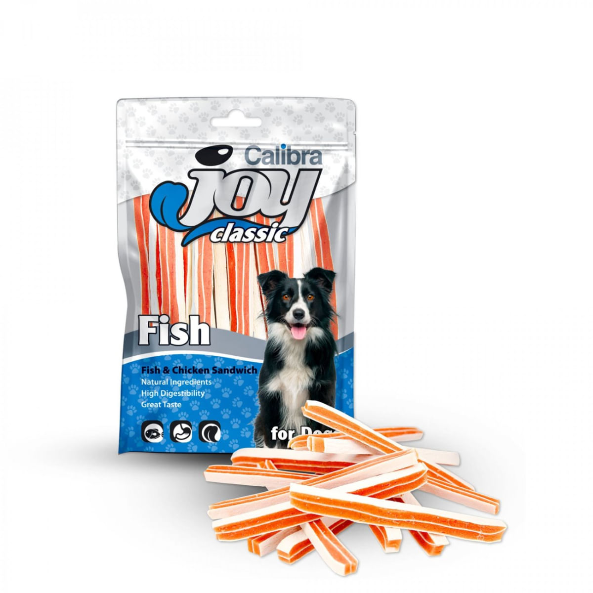 CALIBRA Joy Classic Sandwich, XS-XL, Pui și Cod, punguță recompense câini, 80g - poza 2