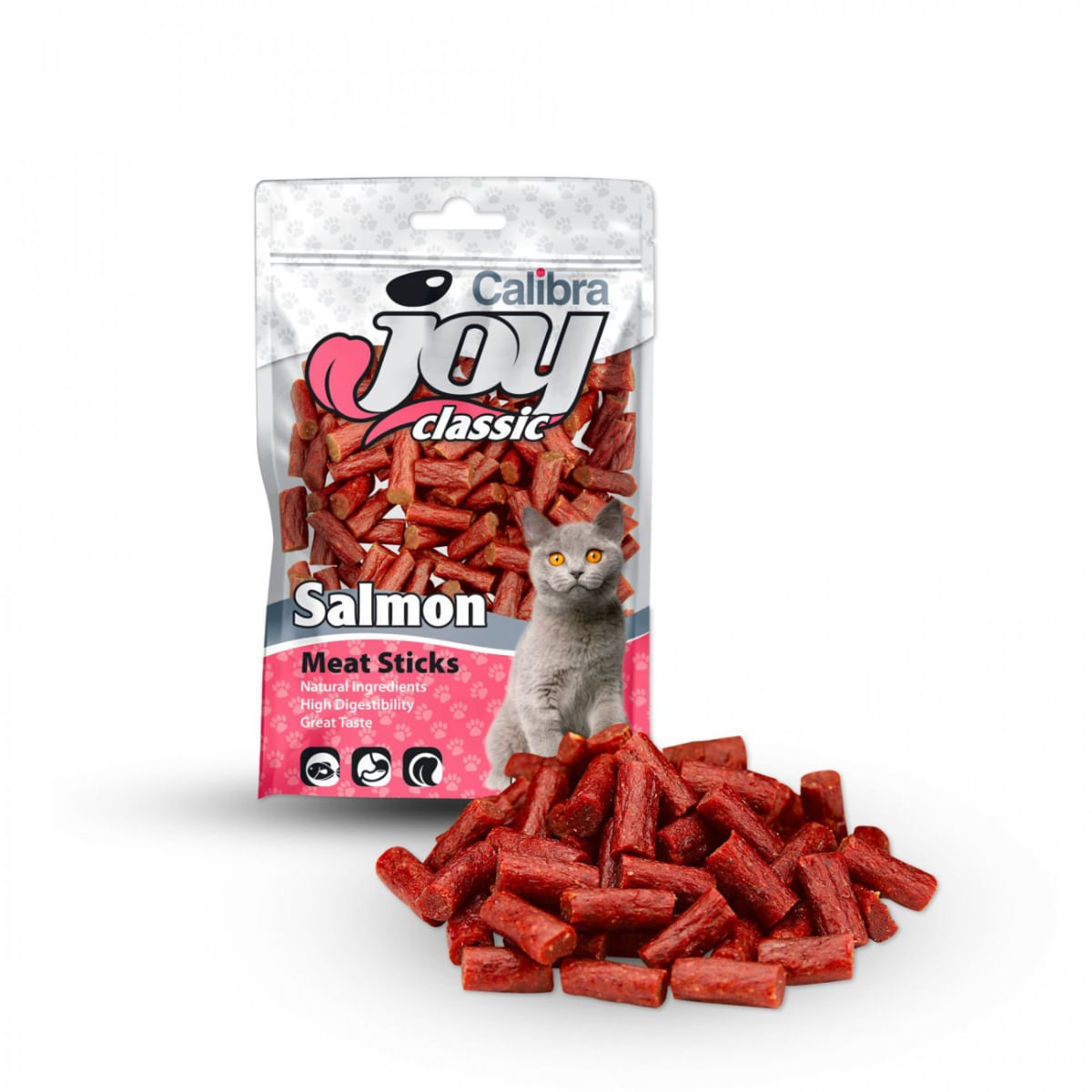 CALIBRA Joy Classic Sticks, Somon, punguță recompense pisici, 70g - poza 1