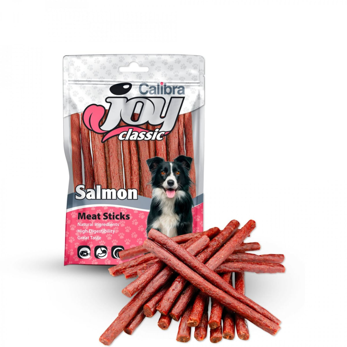 CALIBRA Joy Classic Sticks, XS-XL, Somon, punguță recompense câini, 80g - poza 2