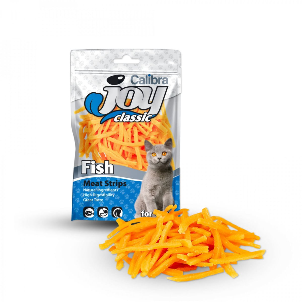 CALIBRA Joy Classic Strips, Pește, punguță recompense fără cereale pisici, 70g - poza 2