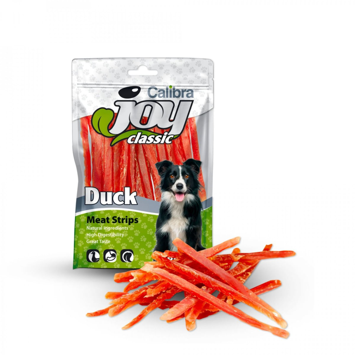 CALIBRA Joy Classic Strips, XS-XL, Rață, punguță recompense câini, 80g - poza 2