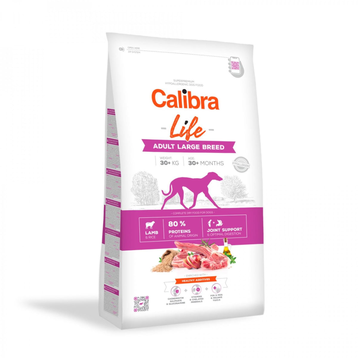 CALIBRA Life Adult Large Breed, L-XL, Miel, hrană uscată conținut redus cereale câini, sistem articular, 12kg - poza 2