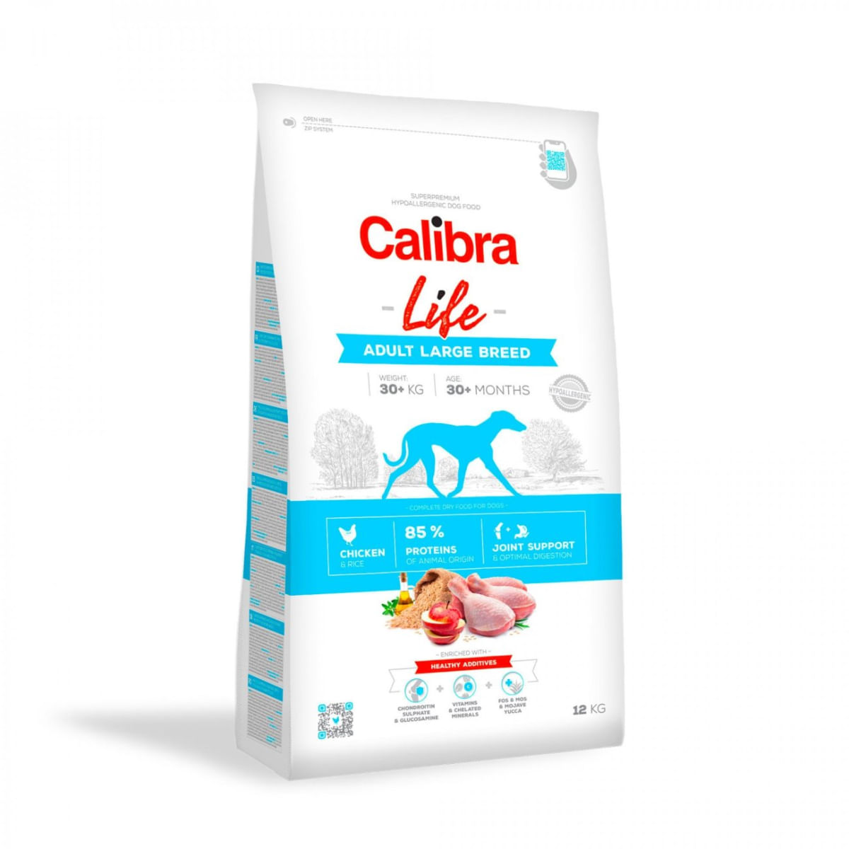 CALIBRA Life Adult Large Breed, L-XL, Pui, hrană uscată câini, 2.5kg - poza 2