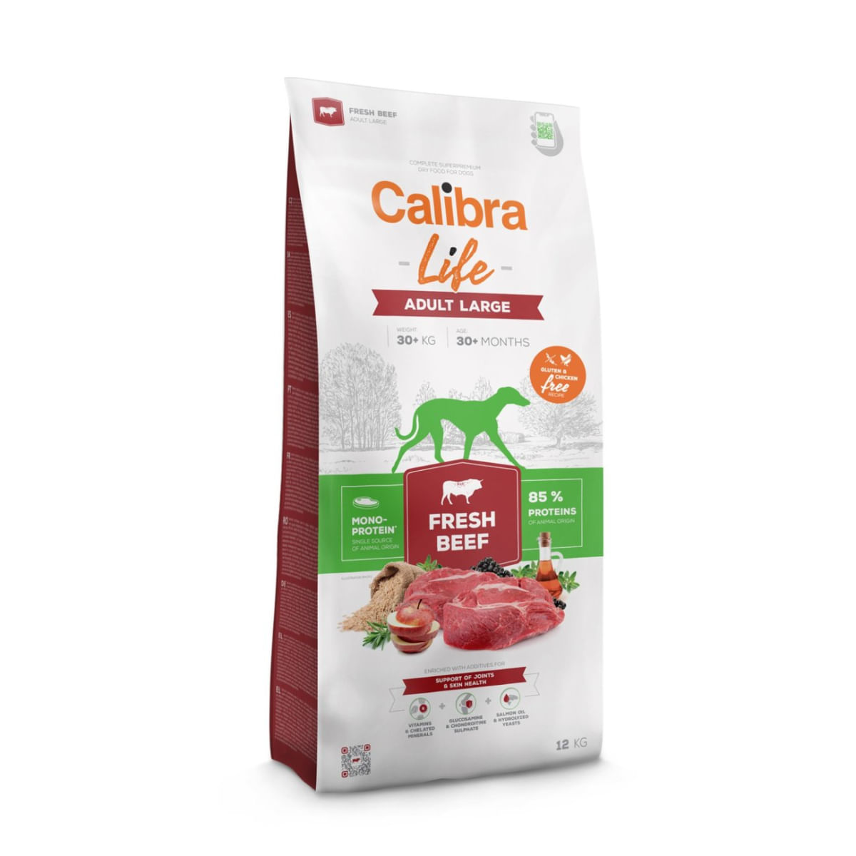 CALIBRA Life Adult Large Fresh Beef, L-XL, Vită, hrană uscată monoproteică fără cereale câini, 12kg - poza 2