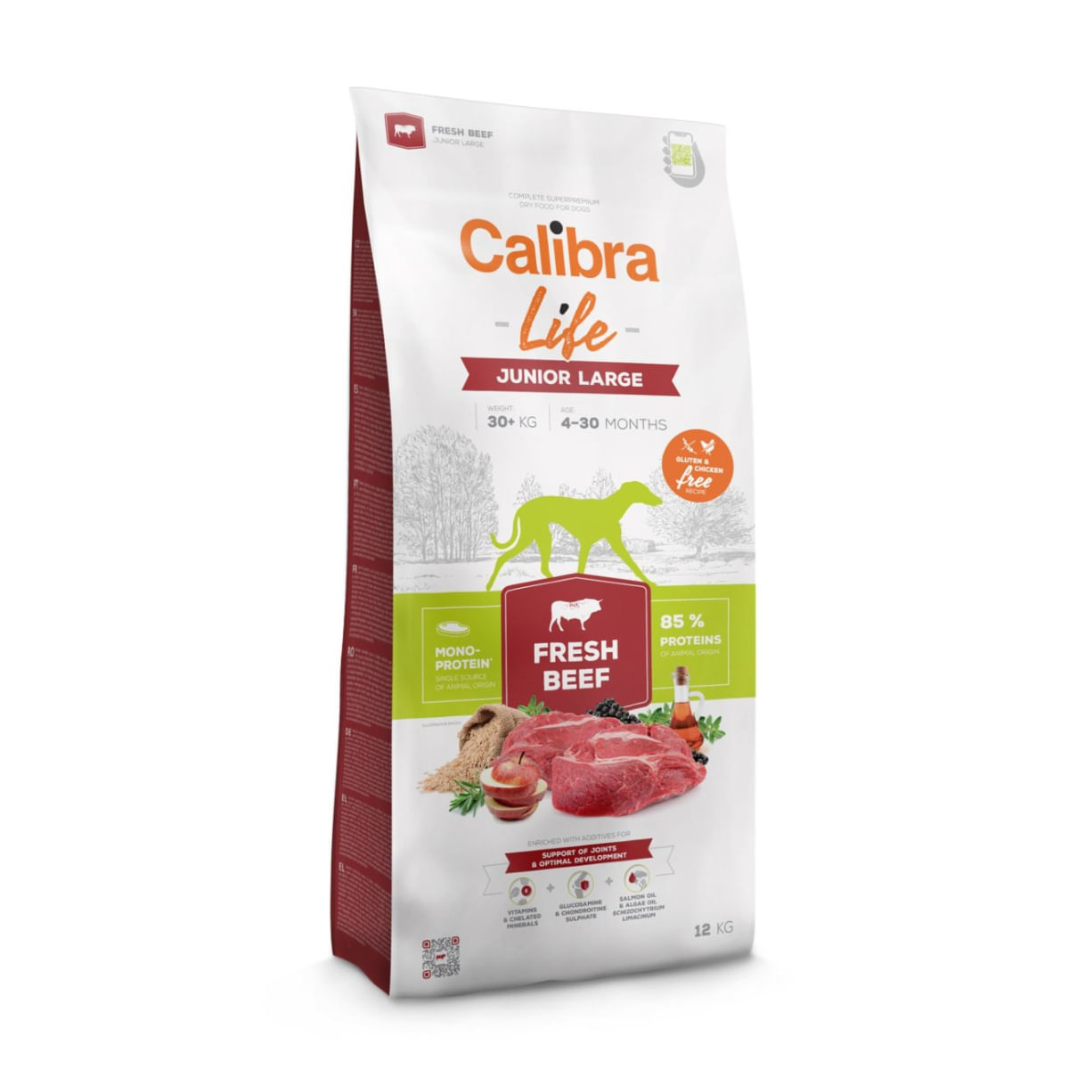 CALIBRA Life Junior Large, L-XL, Vită, hrană uscată monoproteică câini junior, 2.5kg - poza 2