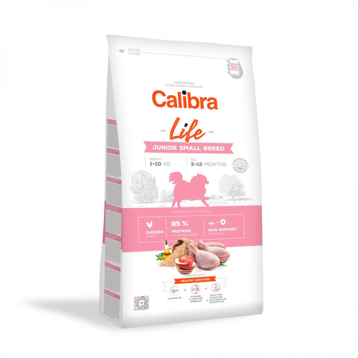 CALIBRA Life Junior Small Breed, XS-S, Pui, hrană uscată conținut redus cereale câini junior, 6kg - poza 2