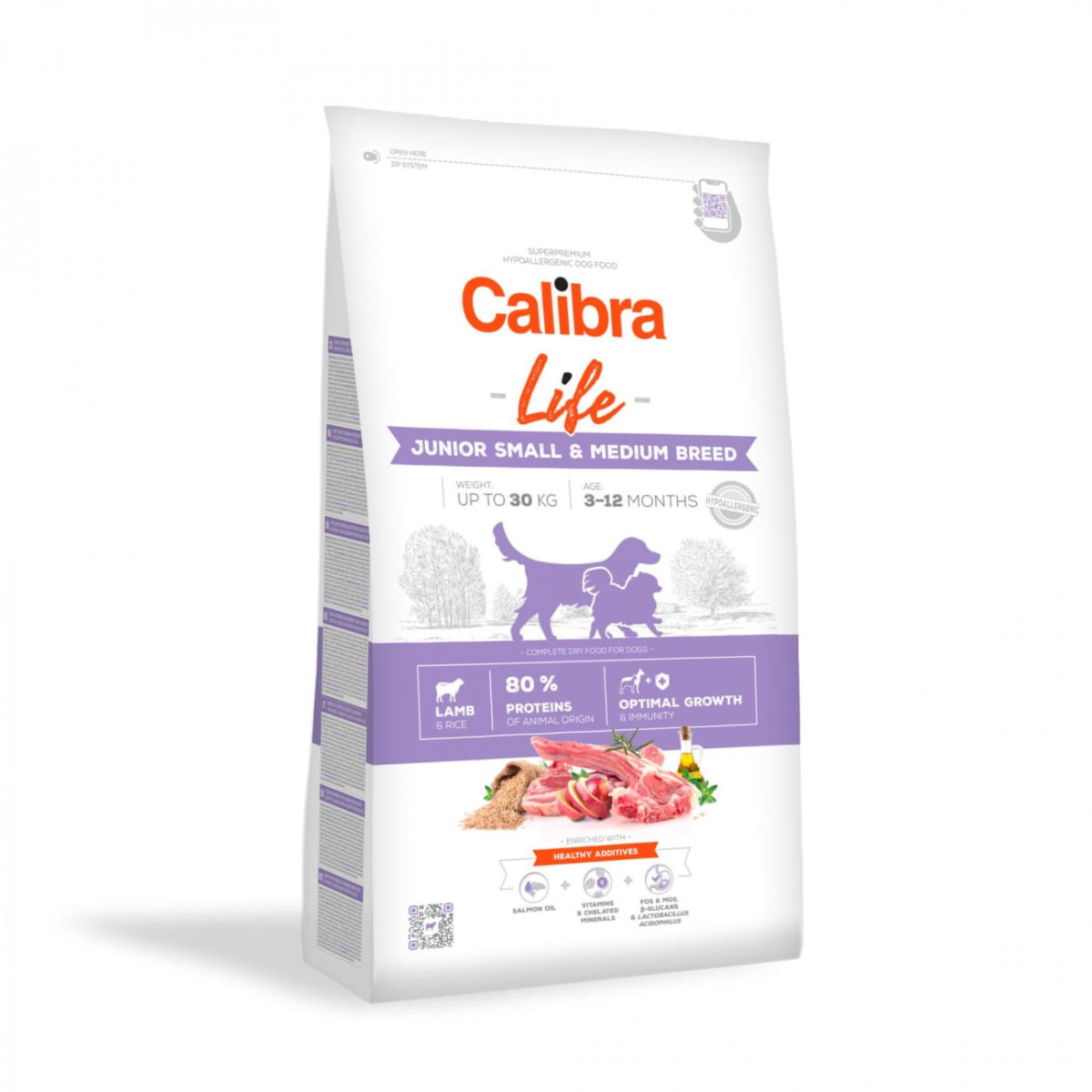 CALIBRA Life Junior Small & Medium Breed, XS-M, Miel, hrană uscată câini junior, 12kg - poza 2