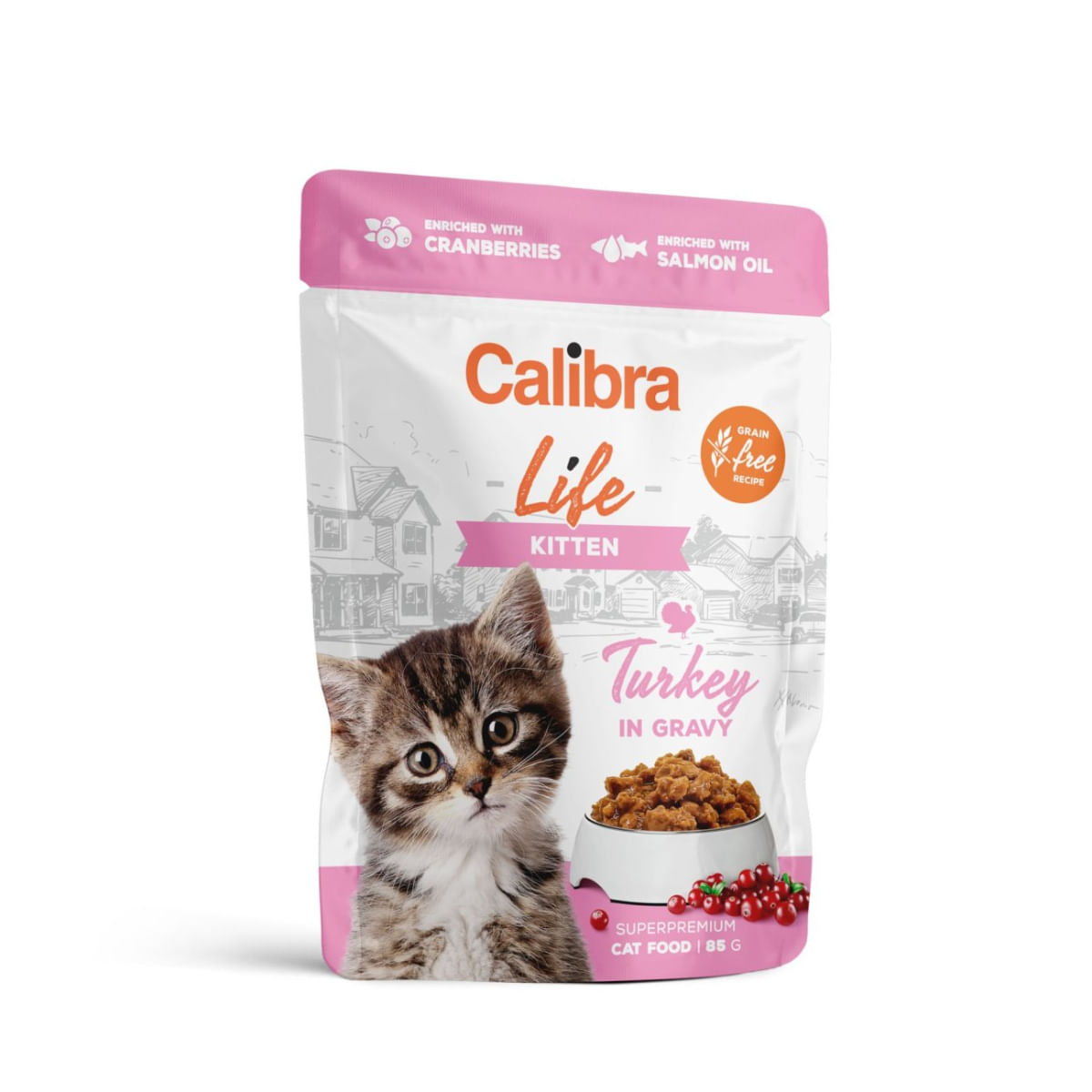 CALIBRA Life Kitten, Curcan, plic hrană umedă fără cereale pisici junior, (în sos), bax, 85g x 28buc - poza 1