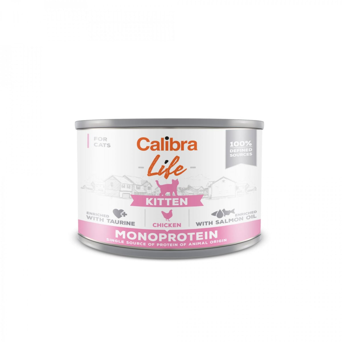 CALIBRA Life Kitten, Pui, conservă hrană umedă monoproteică fără cereale pisici junior, (pate), 200g