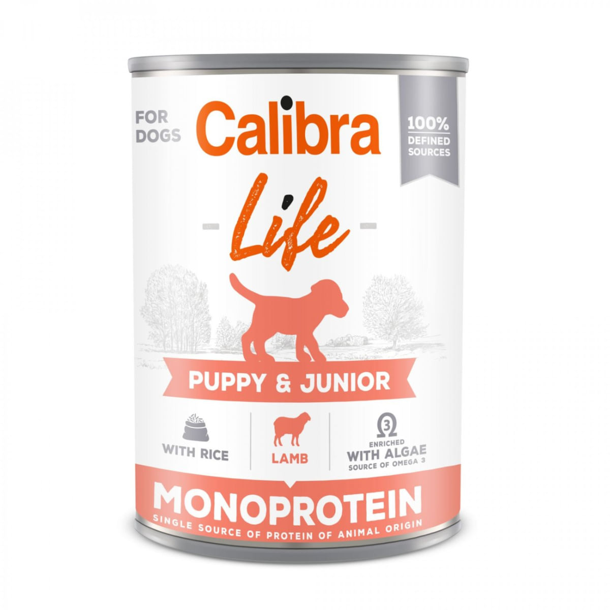 CALIBRA Life Puppy&Junior, XS-XL, Miel și Orez, conservă hrană umedă monoproteică câini junior, (pate), 400g - poza 1
