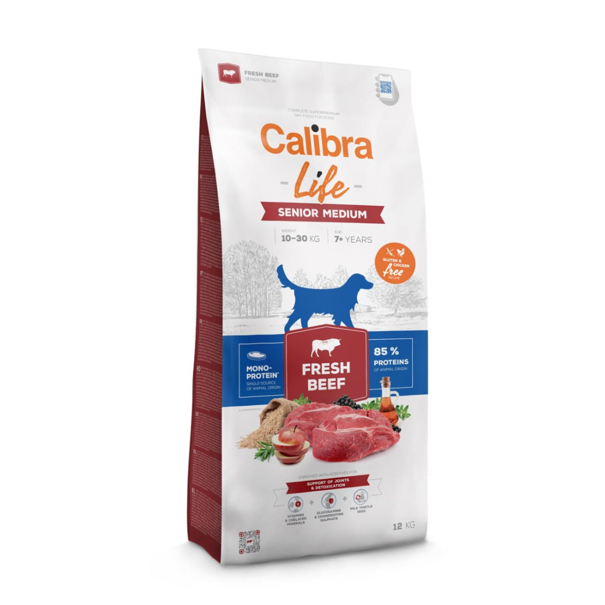 CALIBRA Life Senior Medium, M, Vită, hrană uscată monoproteică câini senior, 12kg - poza 1