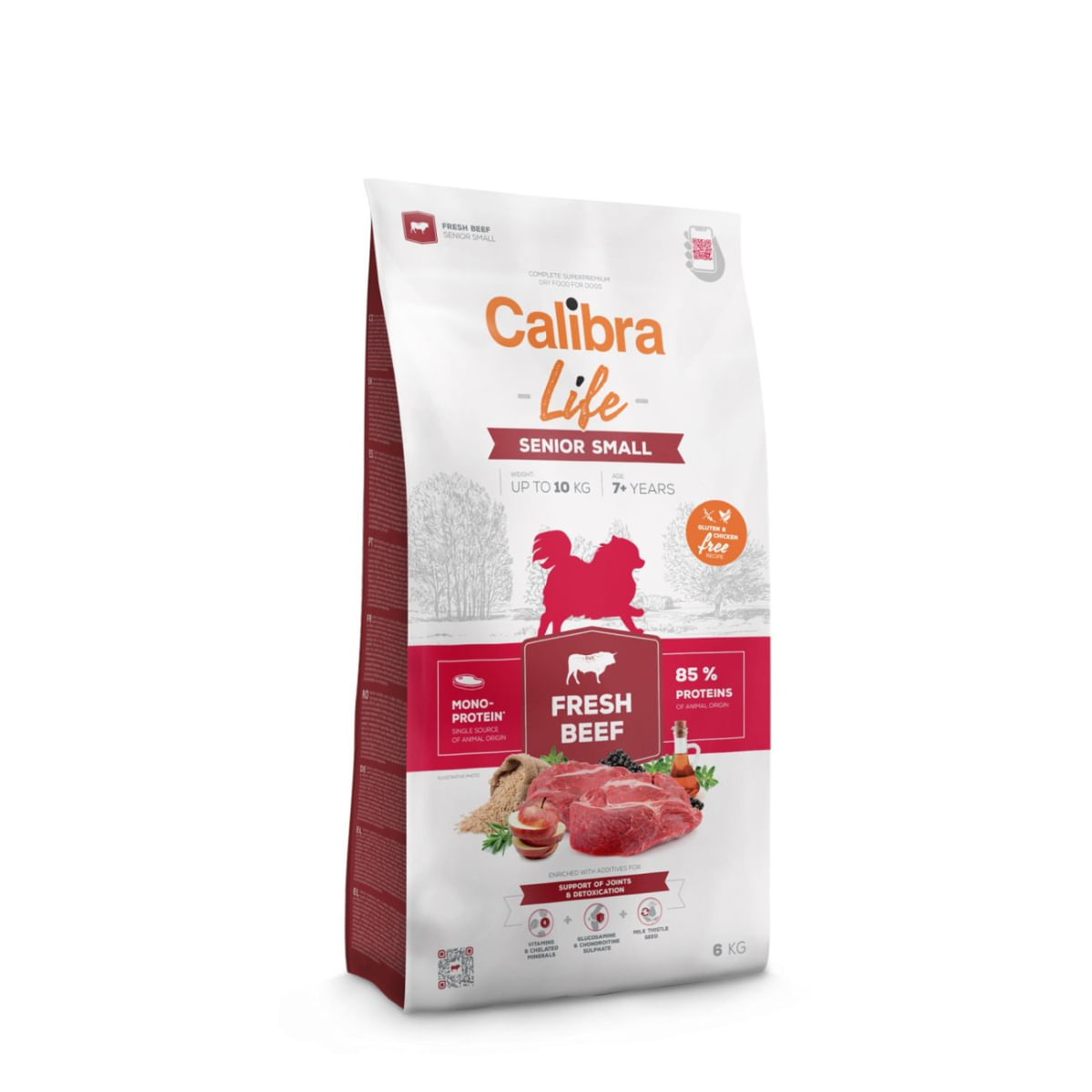CALIBRA Life Senior Small Fresh Beef, XS-S, Vită, hrană uscată monoproteică câini senior, 6kg - poza 1