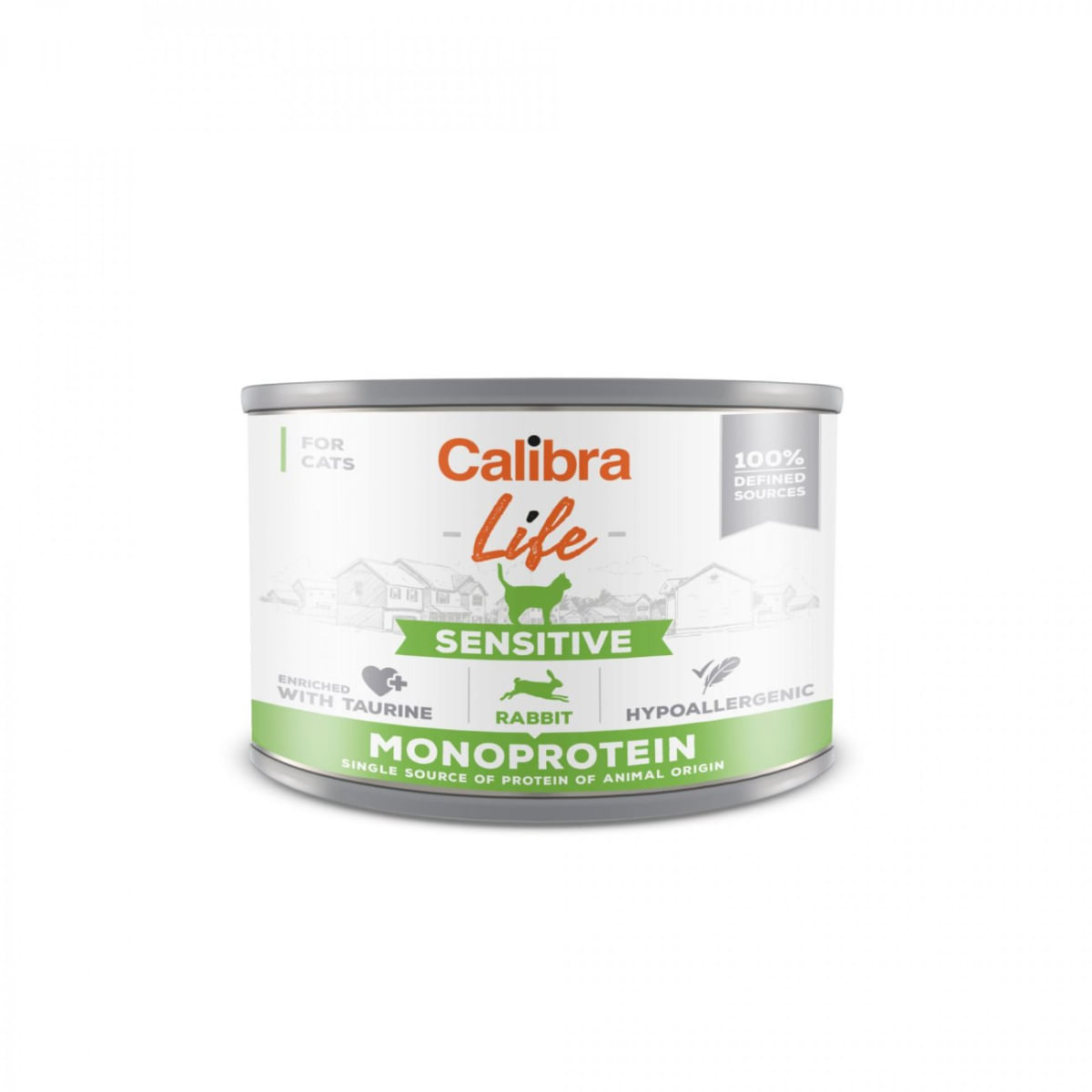 CALIBRA Life Sensitive, Iepure, conservă hrană umedă monoproteică fără cereale pisici, sistem digestiv, (pate), 200g - poza 1